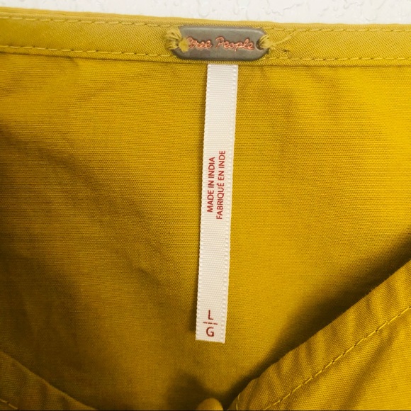 Free People Button Front Puffed Sleeve Top - Picture 4 of 6